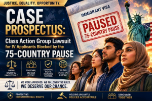 CASE PROSPECTUS Class Action Group Lawsuit for IV Applicants Blocked by the 75-Country Pause